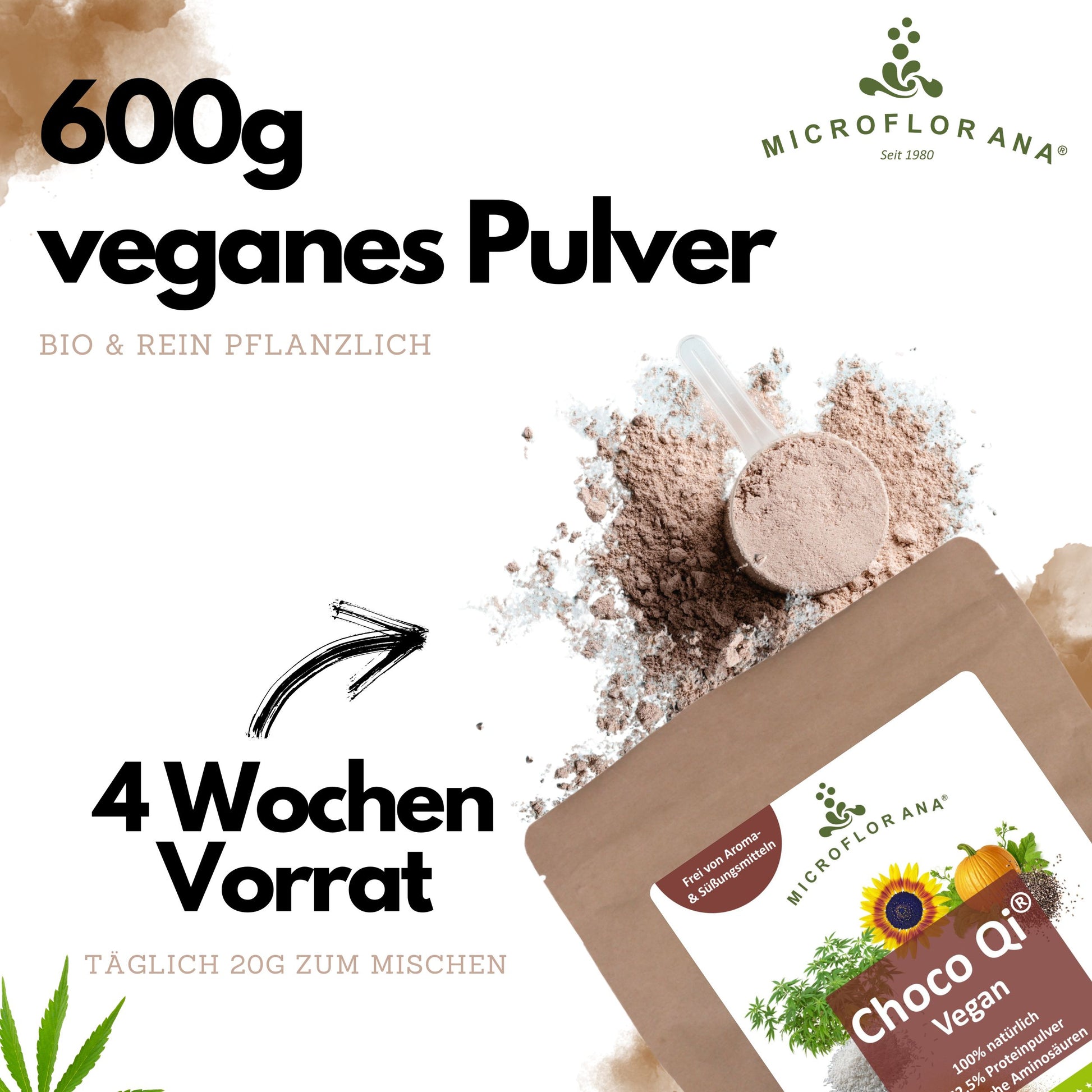 Choco Qi – Veganes Proteinpulver 62,5 % Eiweiß Bio
