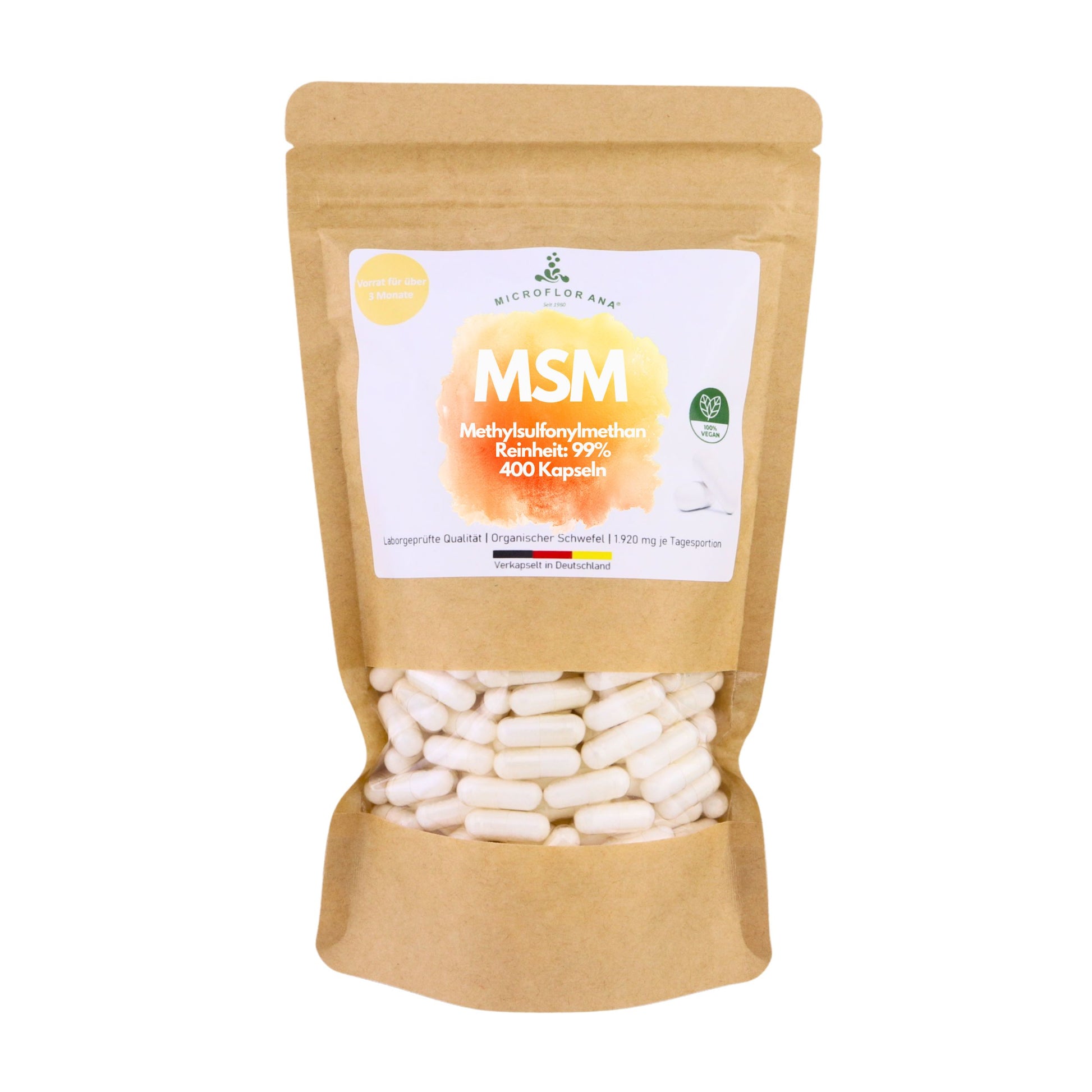 MSM Kapseln, Schwefel / Methylsulfonylmethan (MSM) 400 Stück
