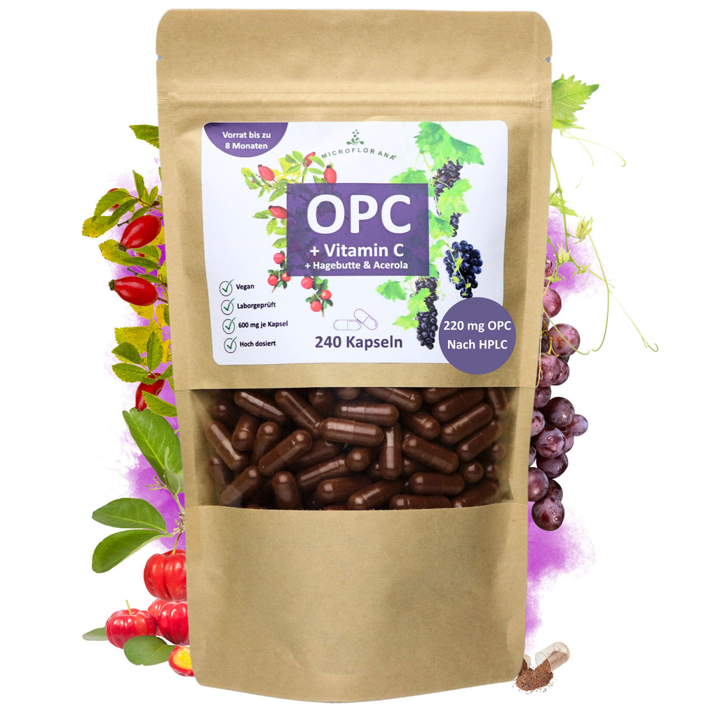 OPC Kapseln mit Vitamin C – 240 Kapseln