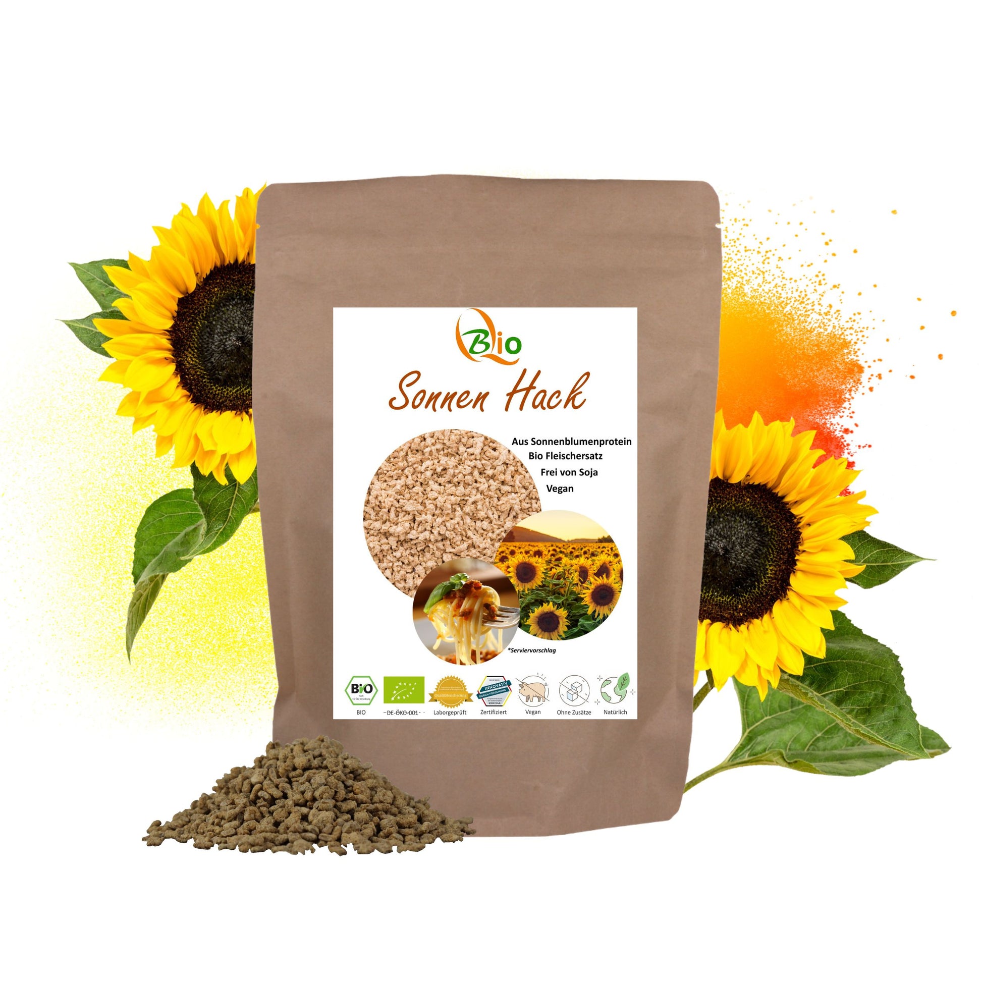 Bioticana Sonnen Hack – 500 g – Hackfleischersatz – Vegan & Bio