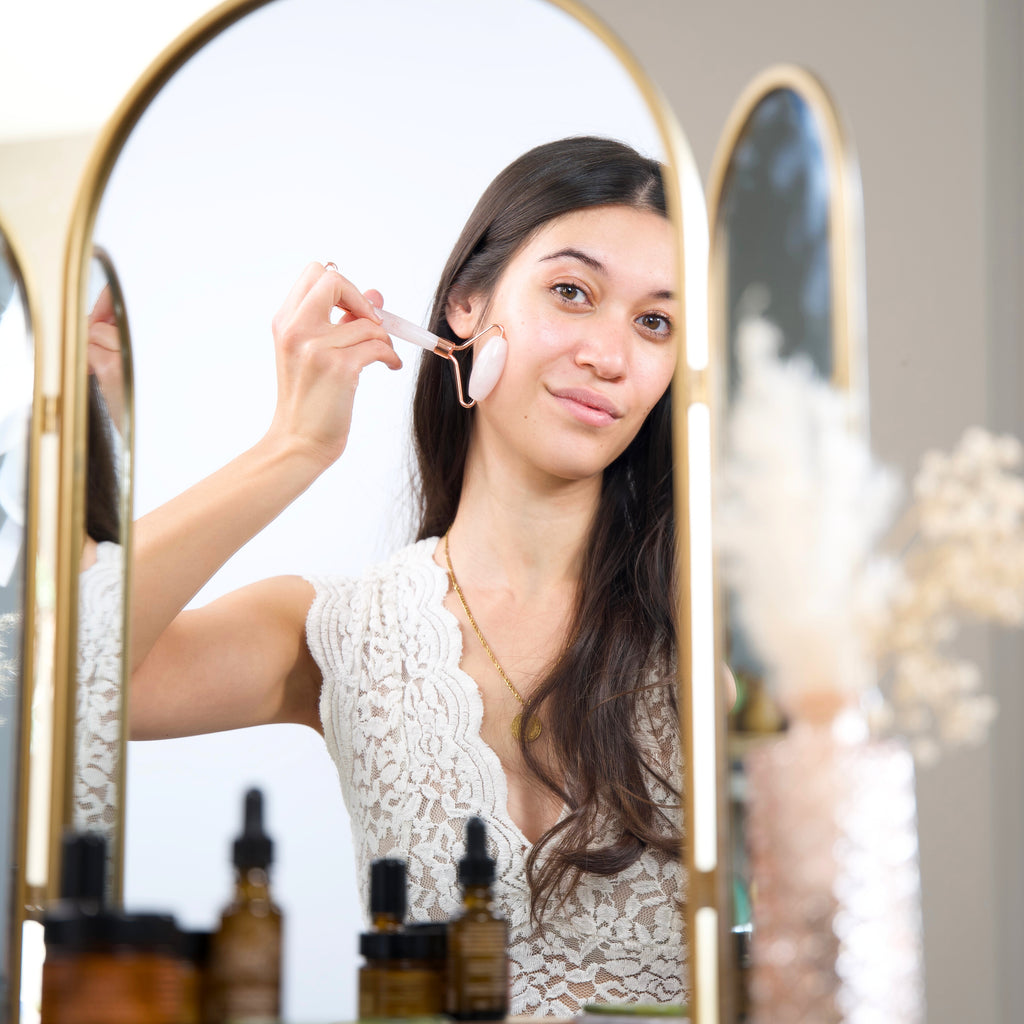 Rosenquarz Gesichtsroller